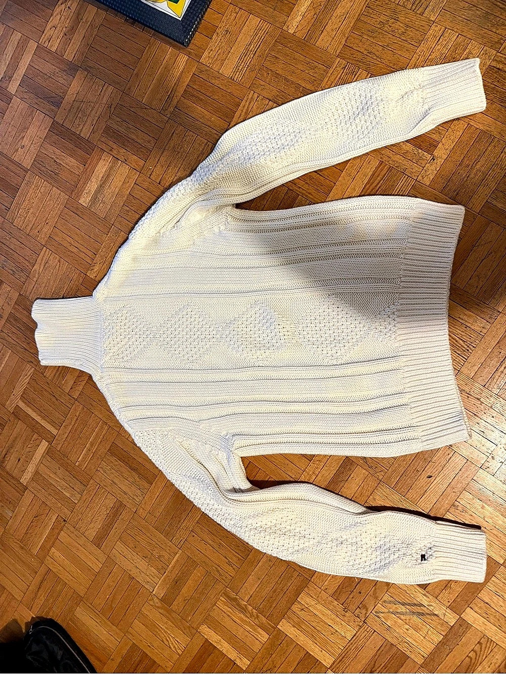 Tommy Hilfiger Cable Knit Sweater Cream Size Medium